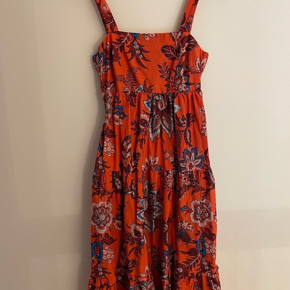 Floral Orange Dress